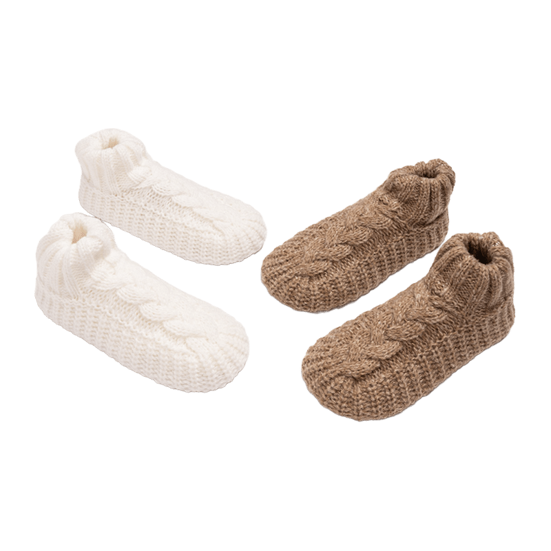 Women's Cuffed Sweater Knit Ballerina - 2 Pair Pack