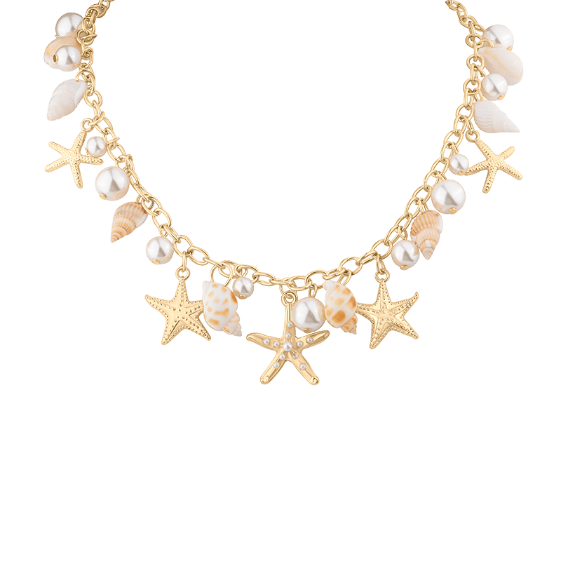 Shell /Pearl Charm Necklace