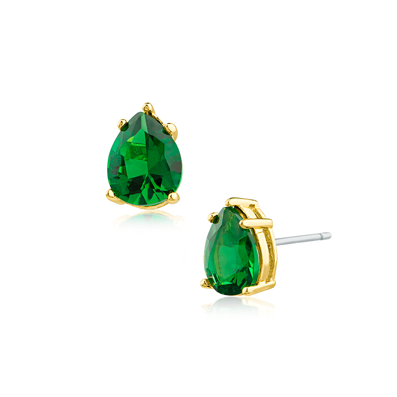 4Cttw Pear Cz Stud Post Earrings