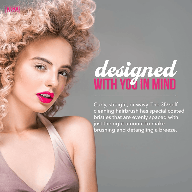 Self-Cleaning Rectangular Hair Brush