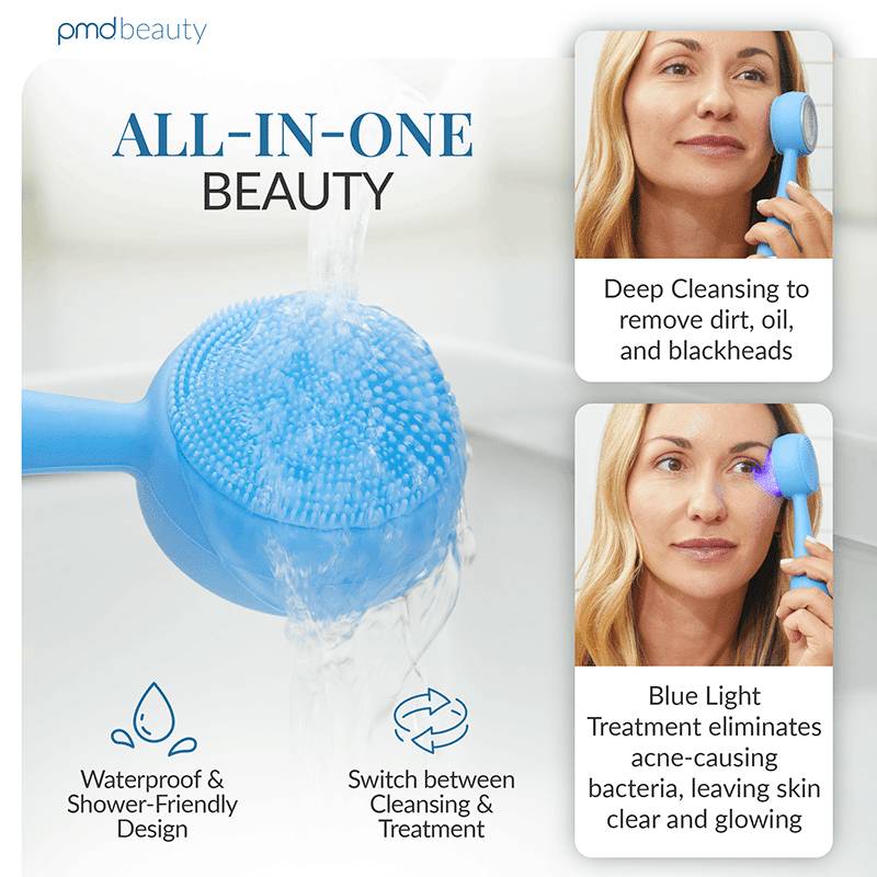 Clean Acne Cleansing Device with Blue Light Therapy