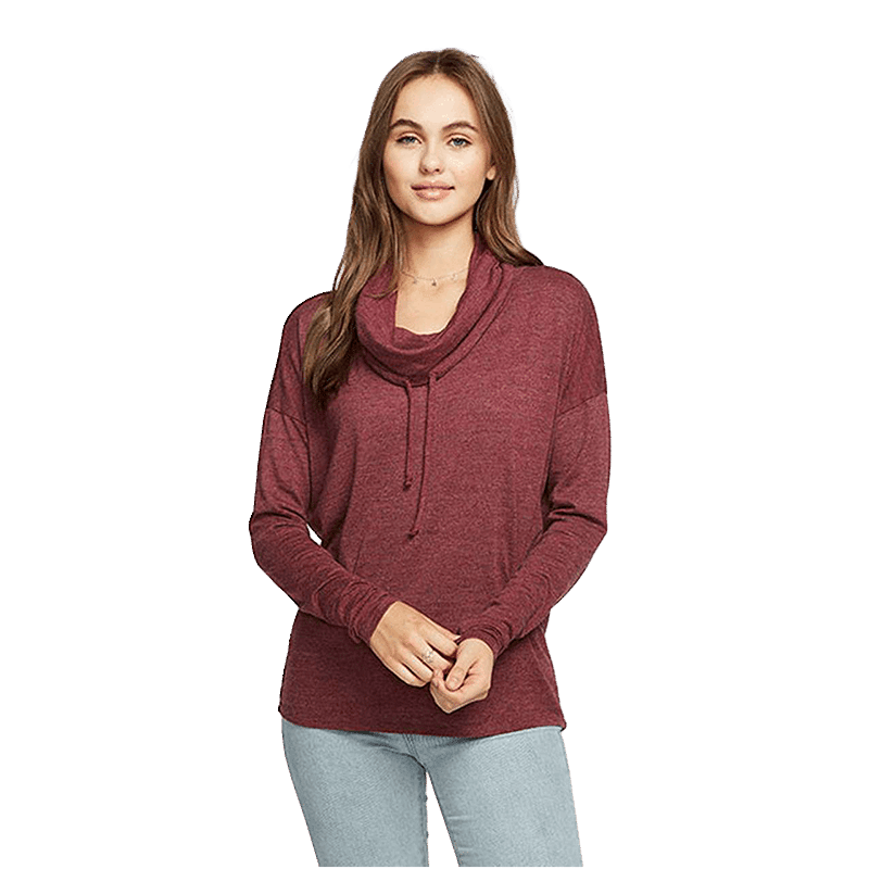 Funnel Neck Drop Shoulder Tee