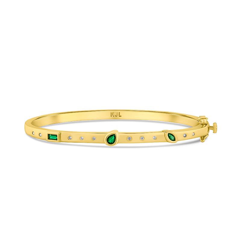 1Cttw Multi Cz Bezel Hinged Bracelet
