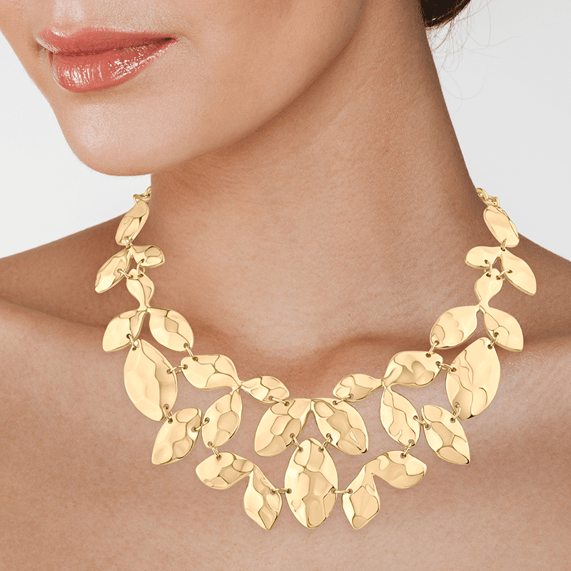 Organic Shapes Bib Necklace