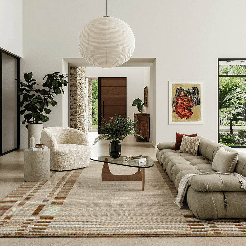 Virgo Striped Reversible Wool Area Rug