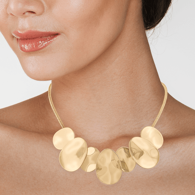 Oval Overlaping Rings Necklace