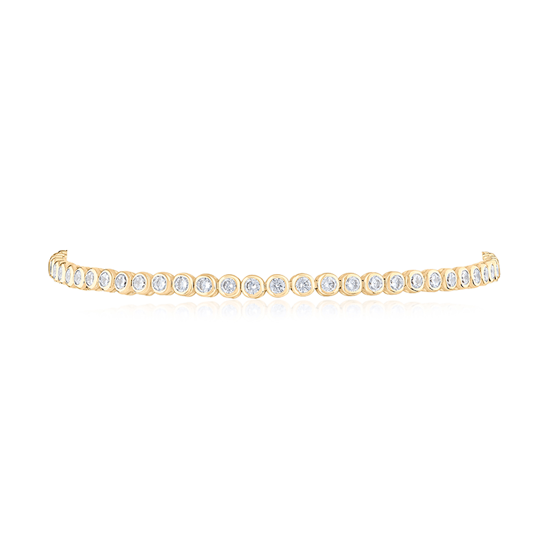 6 Cttw Bezel Set Round Cz Anklet