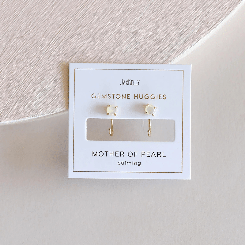 Huggies Earrings - Mother of Pearl