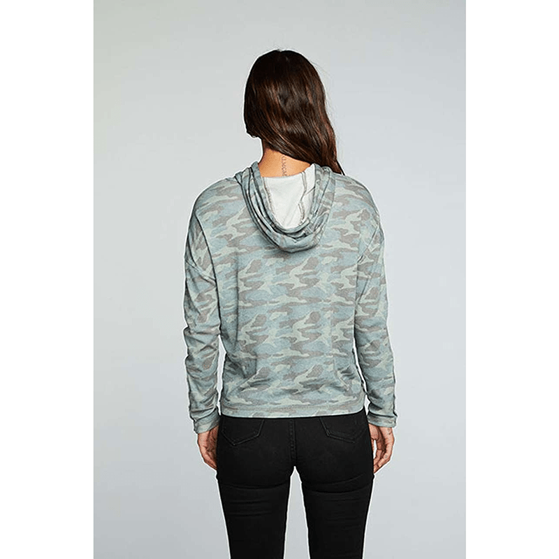 Rib Drop Shoulder Pullover Hoodie