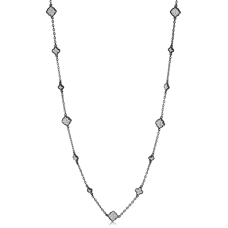 44" Mini Oval Filagree Necklace