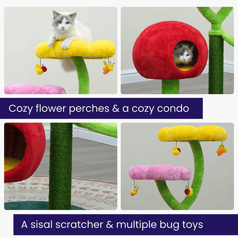 Gum Drop 4-Level Natural Sisal Cat Tree 