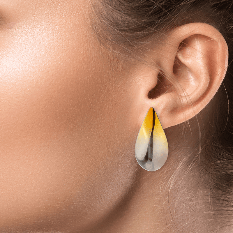 Fluid Pear Shaped Gradient Earring