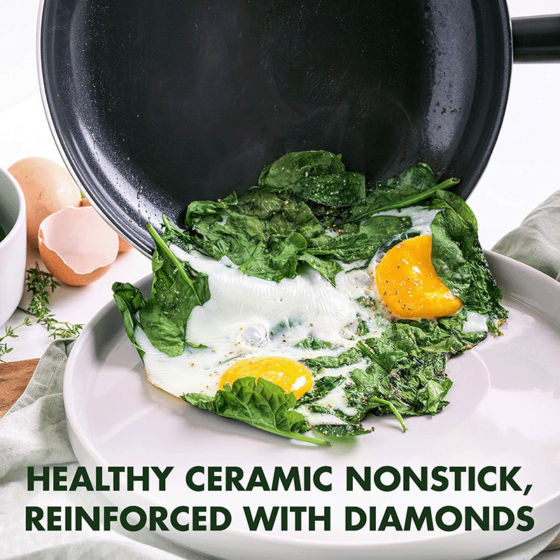 Hudson Nonstick Ceramic 8 Piece Cookware Set