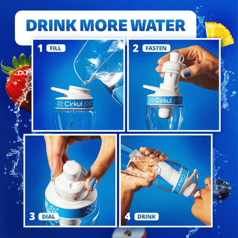 32oz Insulated Squeeze Bottle with 3 Cartridges