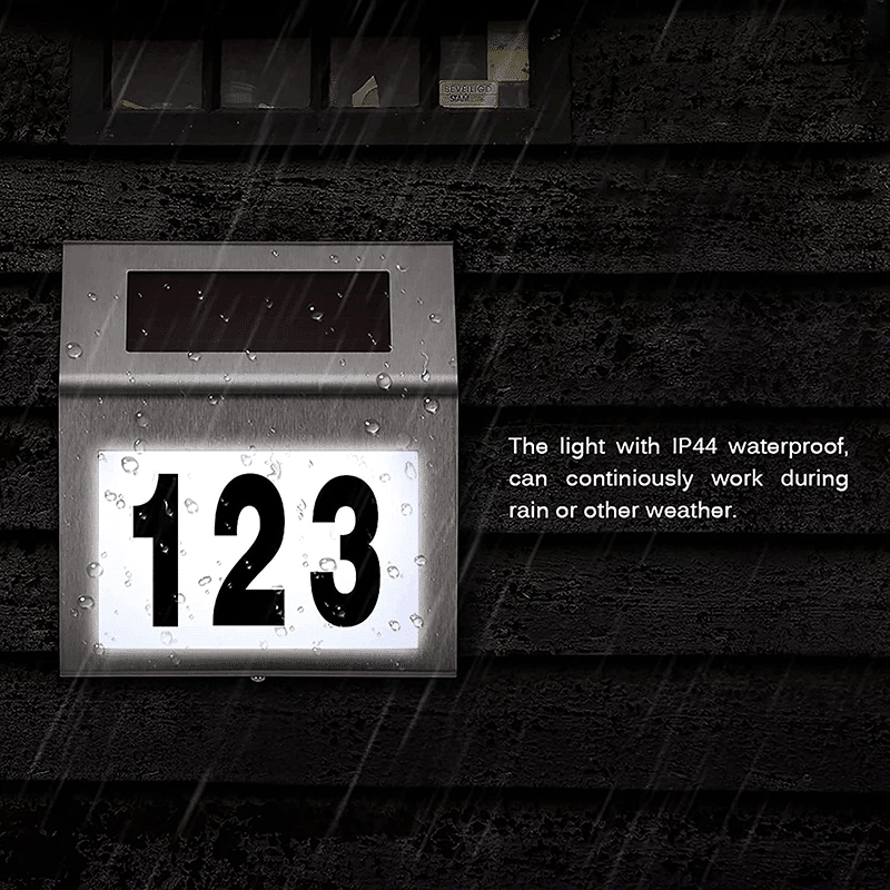 Solar LED Address Sign
