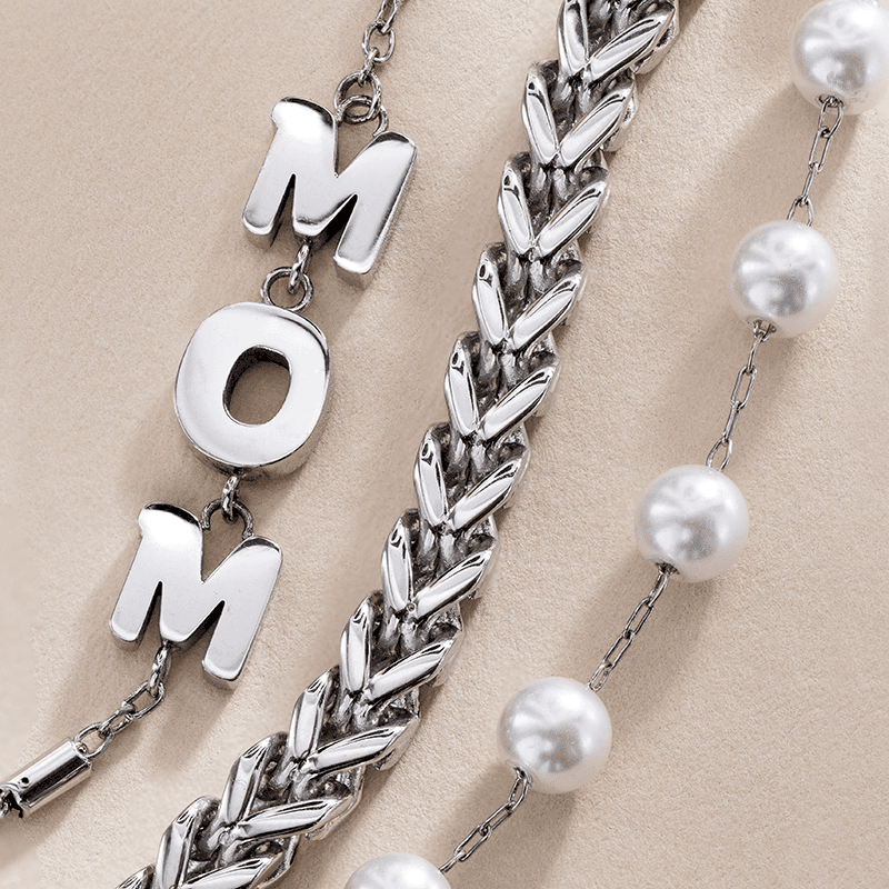 Mom Pearl Stranded? Bracelet Set