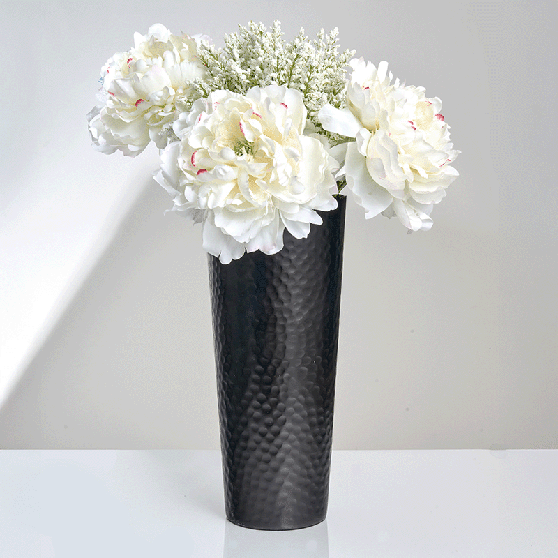 13" Black & Gold Vase