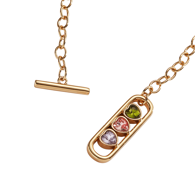 Heart Crystal Toggle Bracelet