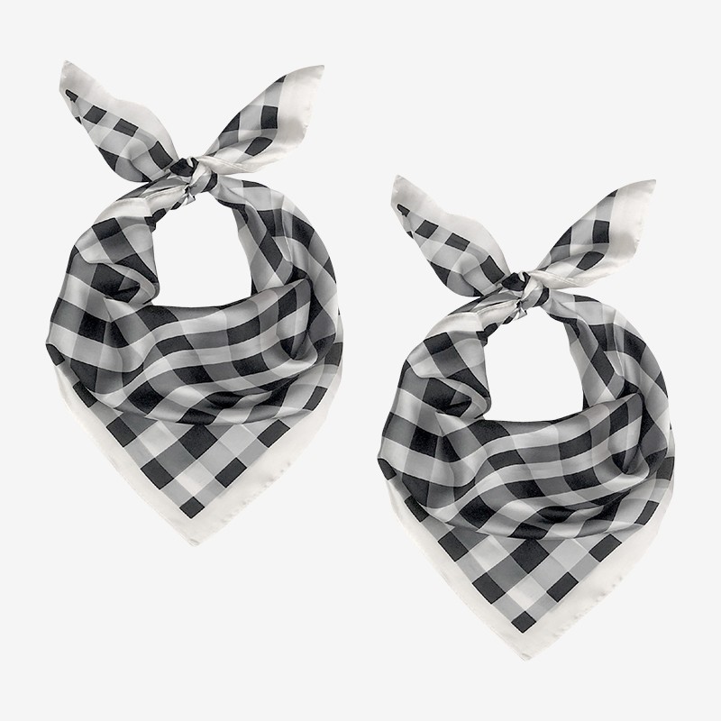 H Halston Tonal Checkered Bandana