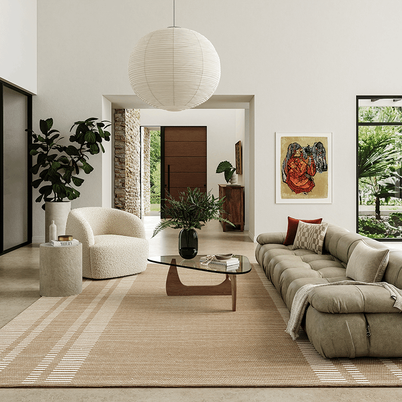 Virgo Striped Reversible Wool Area Rug