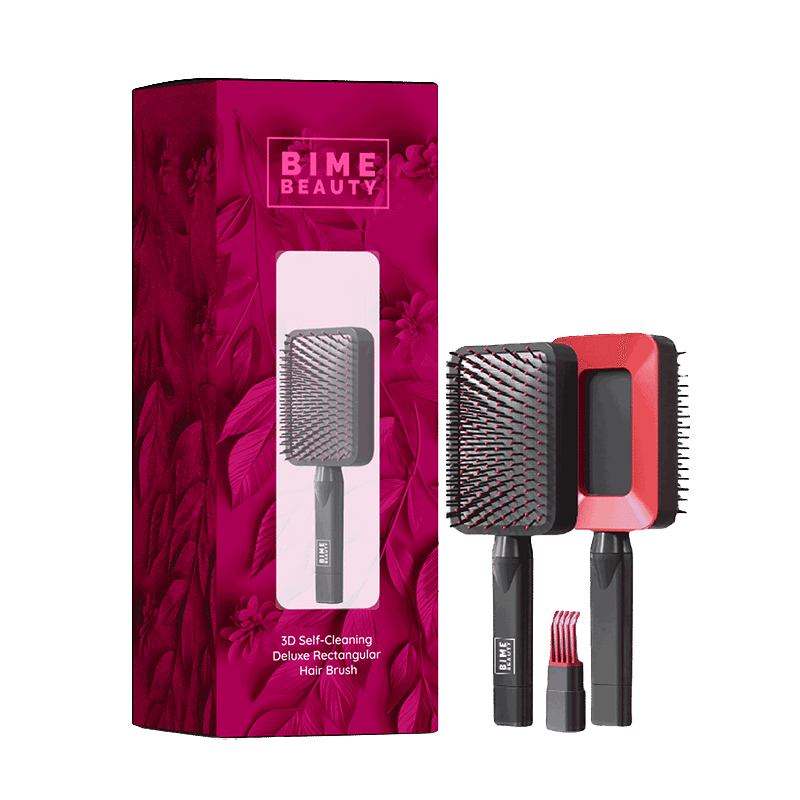Self-Cleaning Rectangular Hair Brush