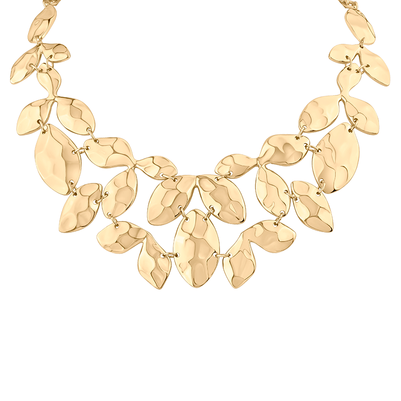 Organic Shapes Bib Necklace