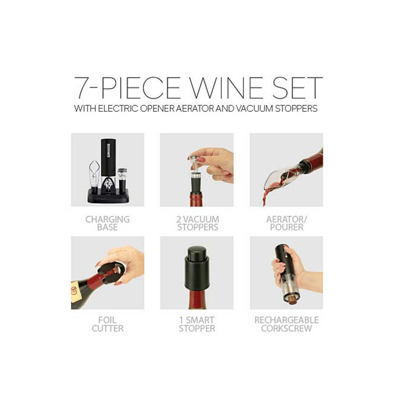 Wine Set with Electric Bottle Opener