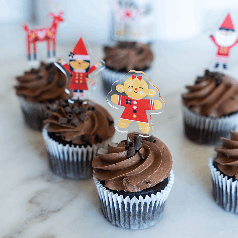 Fair Isle Treat Toppers (6 pcs)