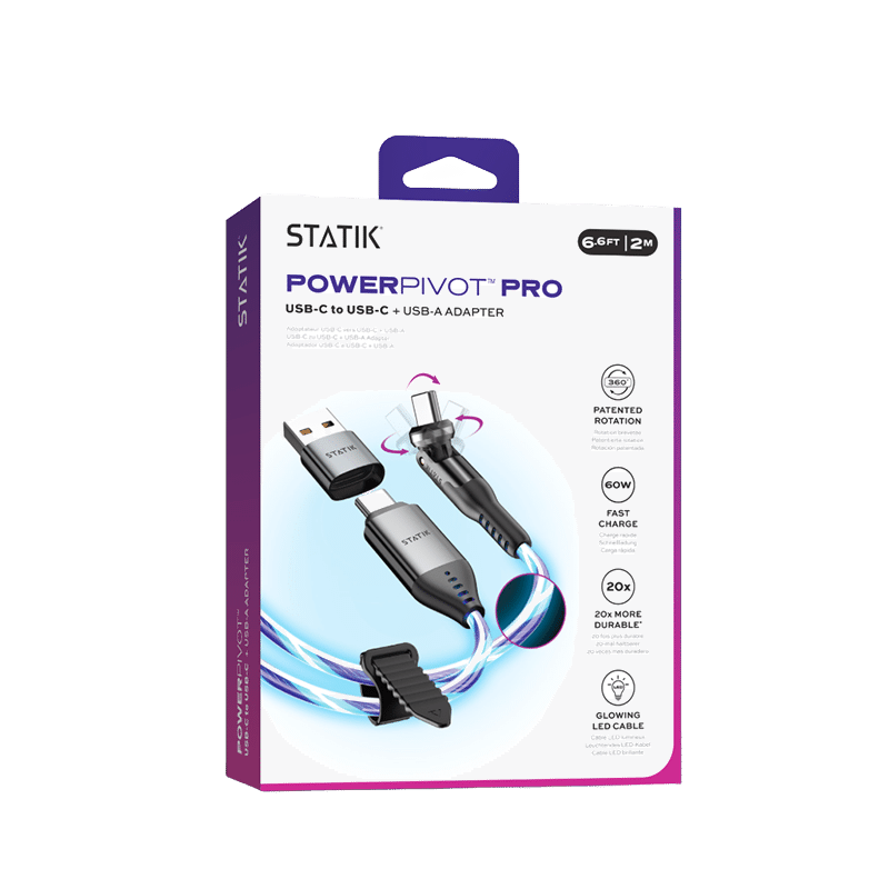 Power Pivot Pro Glowing LED USB-C to USB-C
