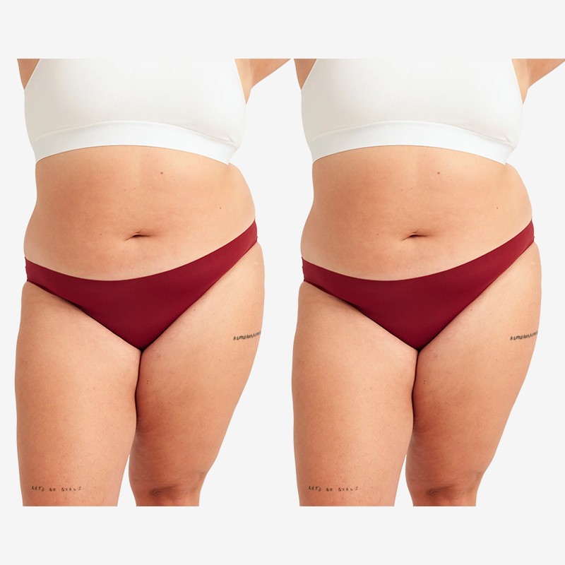 saalt Seamless Super Bikini in Crimson Rose - M  