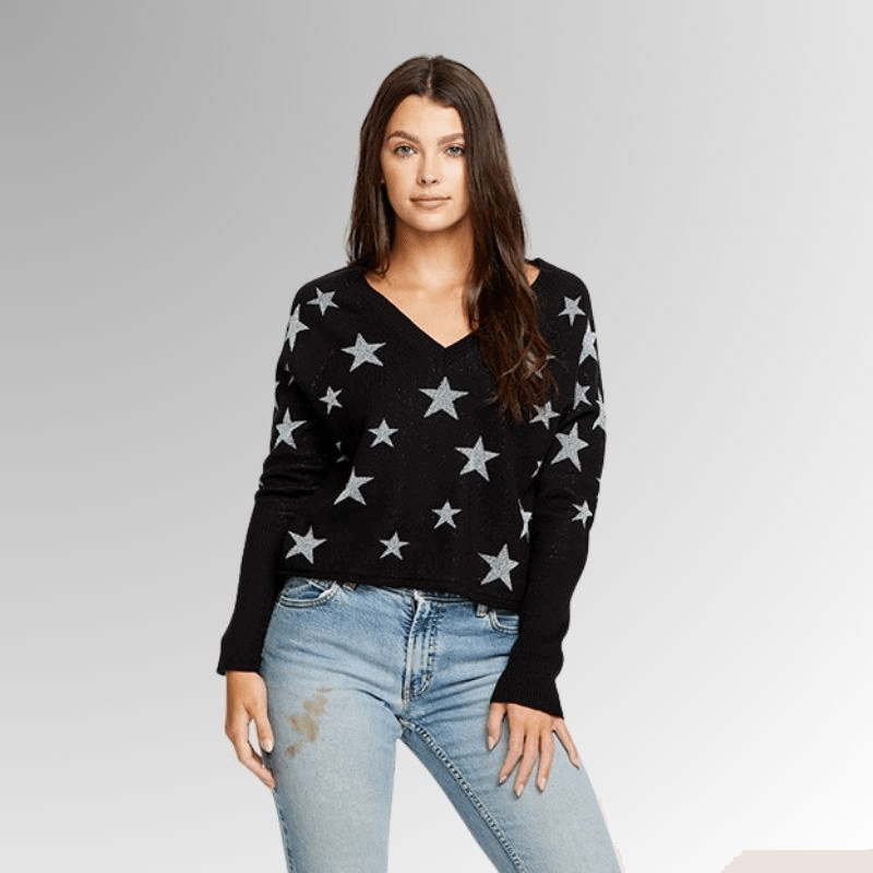 Star Intarsia Raglan Pullover