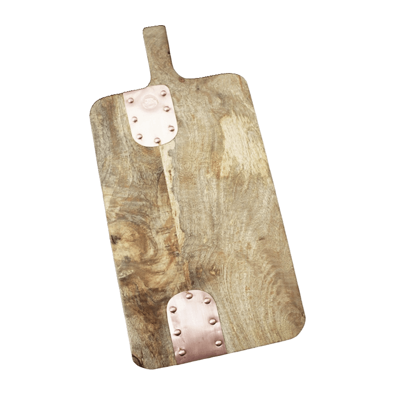 Vintage Inspired Wood & Copper Charcuterie Board 