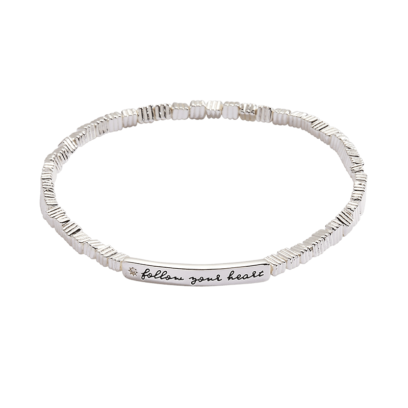 Follow Your Heart Stretch Bracelet