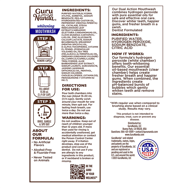 Dual Barrel Oxyburst Whitening Mouthwash, Value Size 