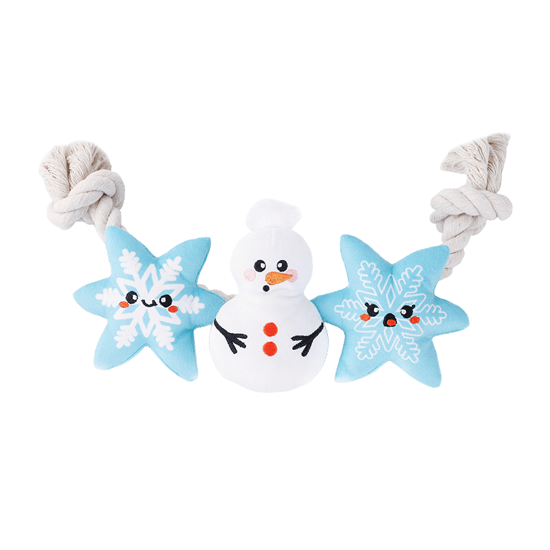 Snowman Season Rope Rope Dog Toy