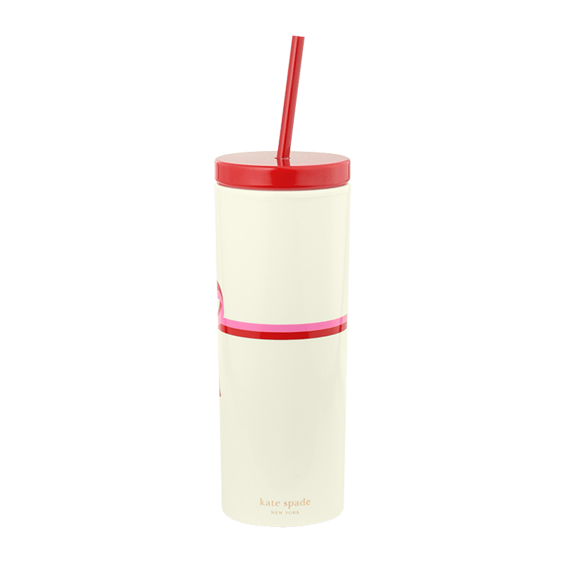 Acrylic Tumbler with Straw, Candy Bow