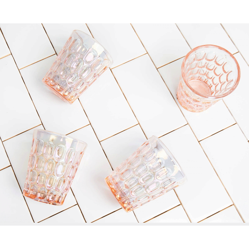 Blush Pink Glass Tumbler Set