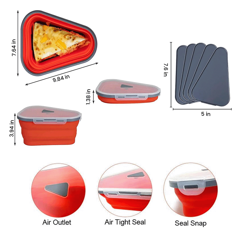 Collapsible Reusable Pizza Storage Container