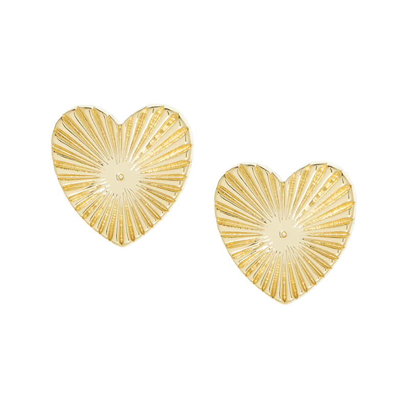 Etched Heart Earring