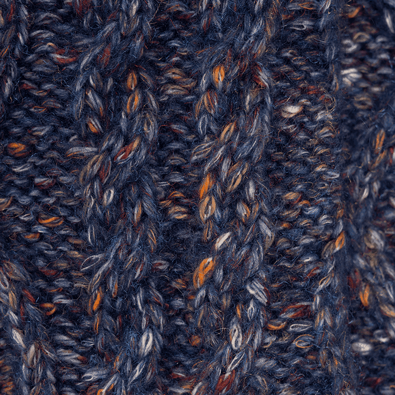 Novelty Yarn Cabled Sweater Sock