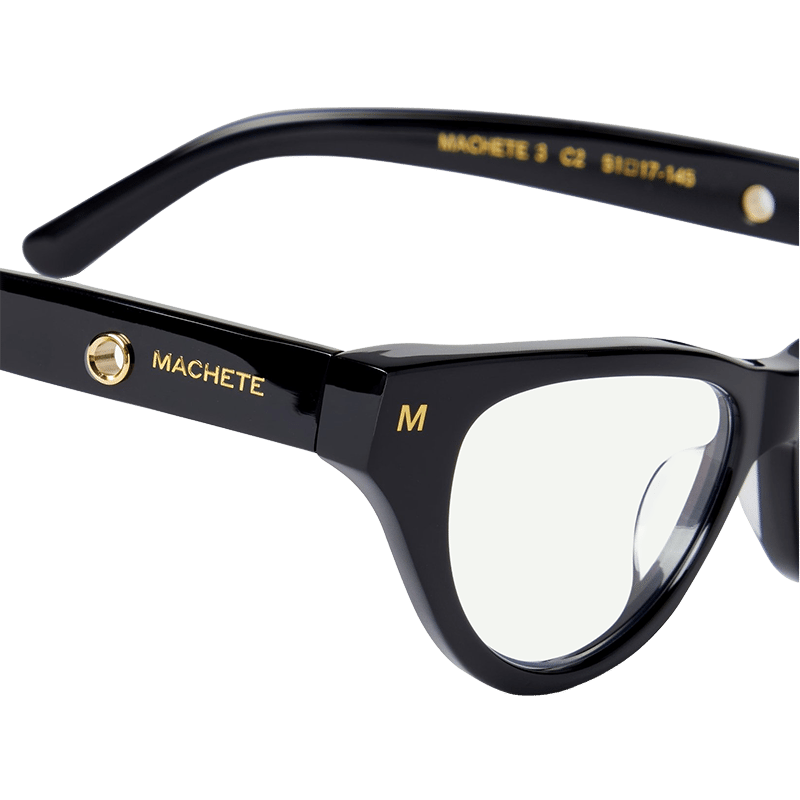 Suzy Glasses in Black Blue Light