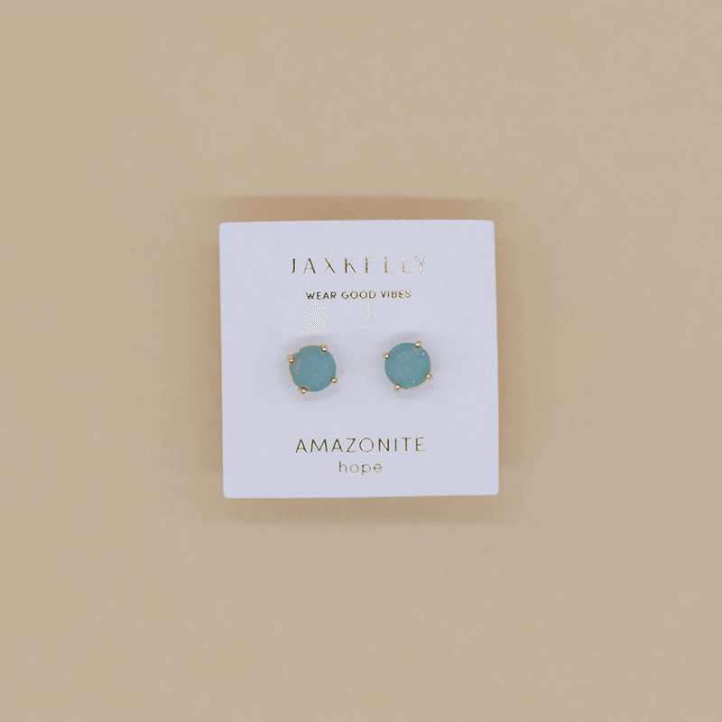 Round Gemstone Earrings