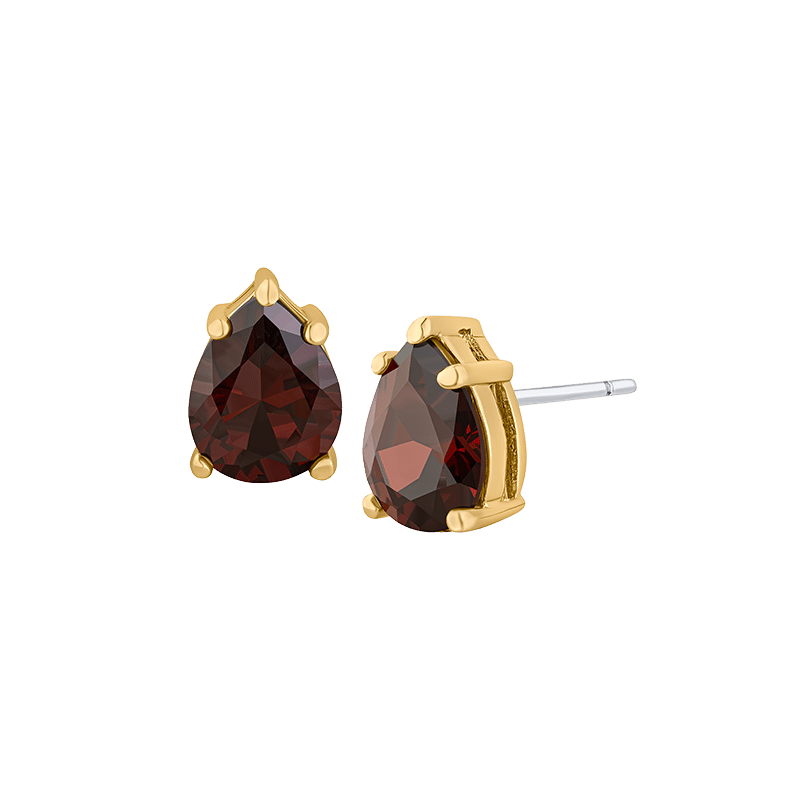 4Cttw Pear Cz Stud Post