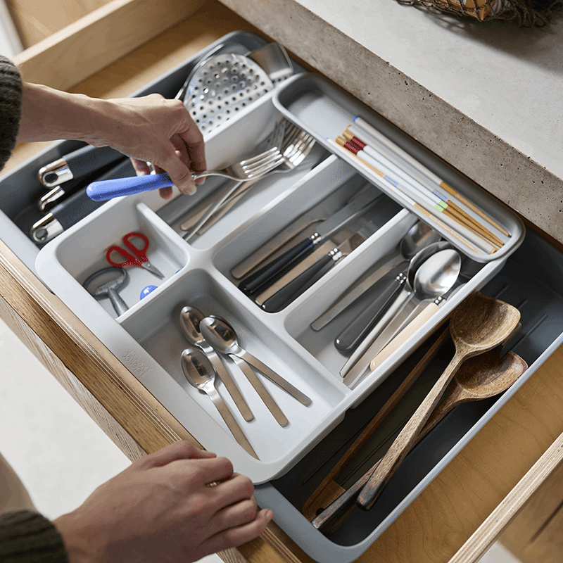 DrawerStore Expanding Cutlery, Utensil, & Gadget Organizer
