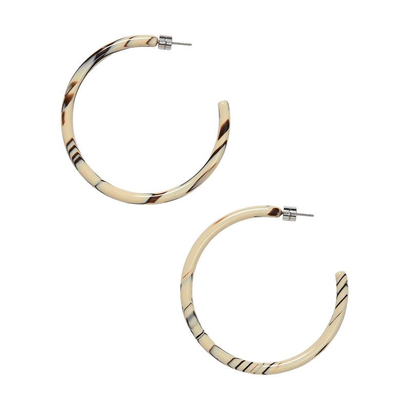 Large Hoops in Ganache