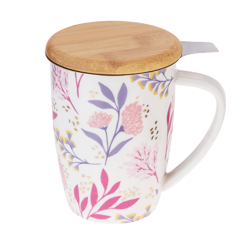 Bailey Botanical Bliss Ceramic Tea Mug & Infuser