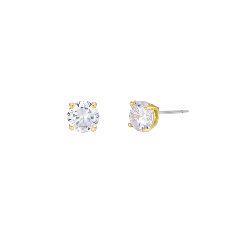 Round CZ Stud