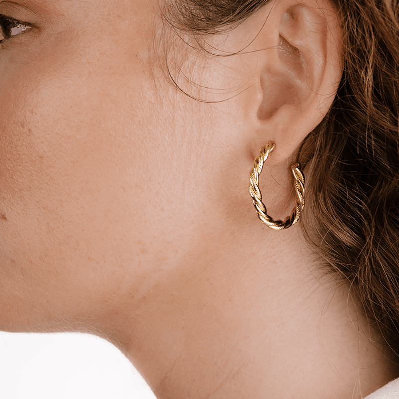 Spun Strands Hoop Earrings