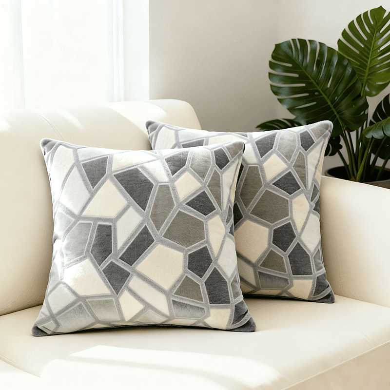 Jacquard Patterned Throw Pillow Cover (2 Pack)