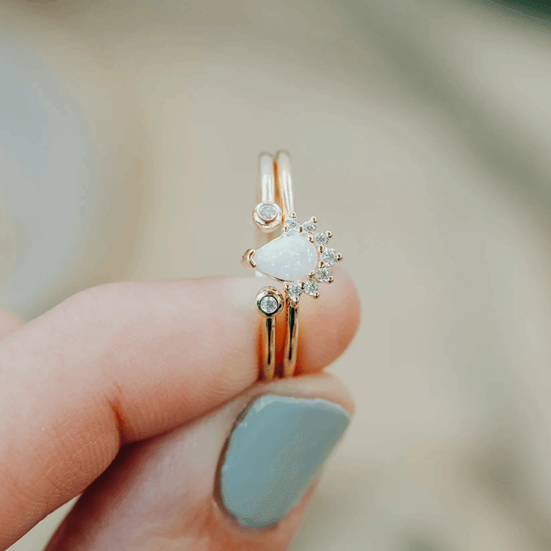 Opal Burst Ring